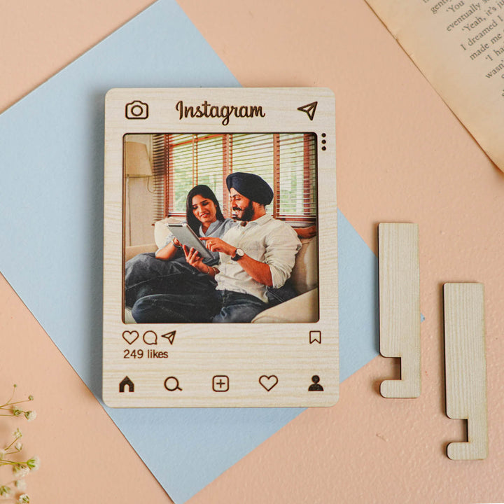 Photo Personalized Instagram Theme Mdf Wood Photo Frame With Stand
