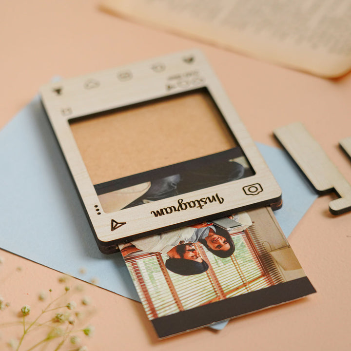 Photo Personalized Instagram Theme Mdf Wood Photo Frame With Stand