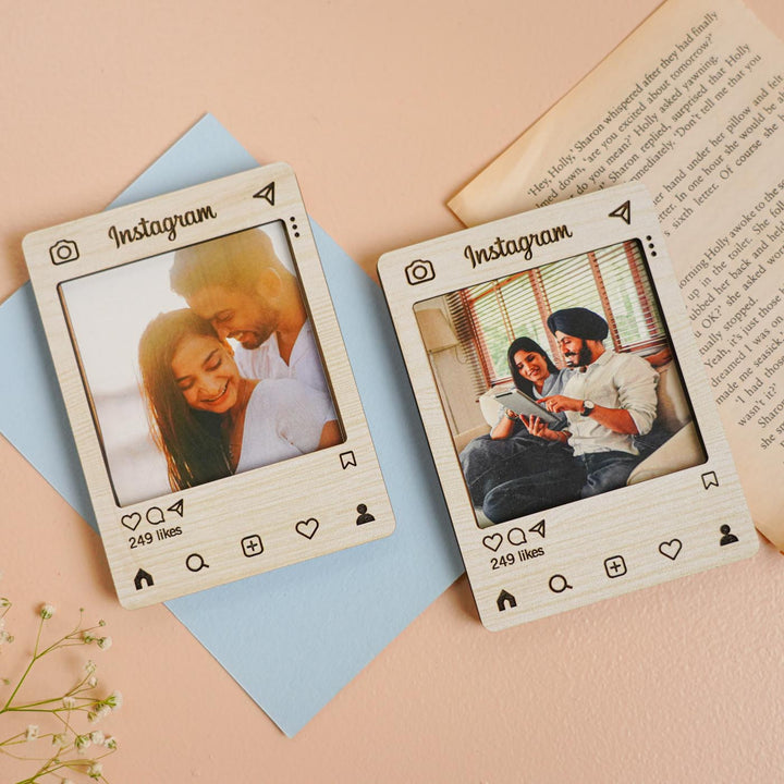 Photo Personalized Instagram Theme Mdf Wood Photo Frame With Stand