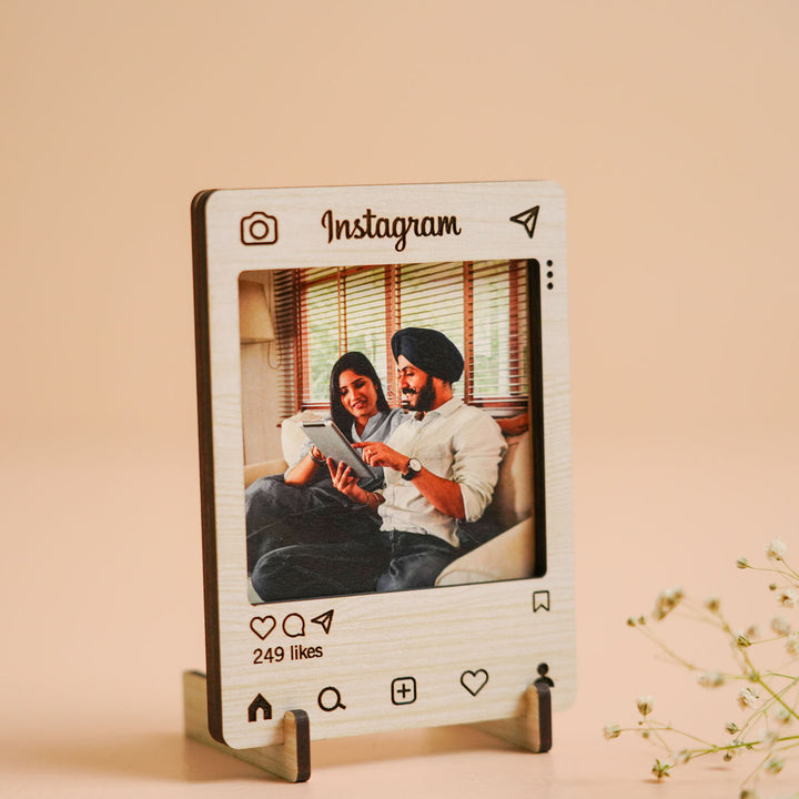 Photo Personalized Instagram Theme Mdf Wood Photo Frame With Stand