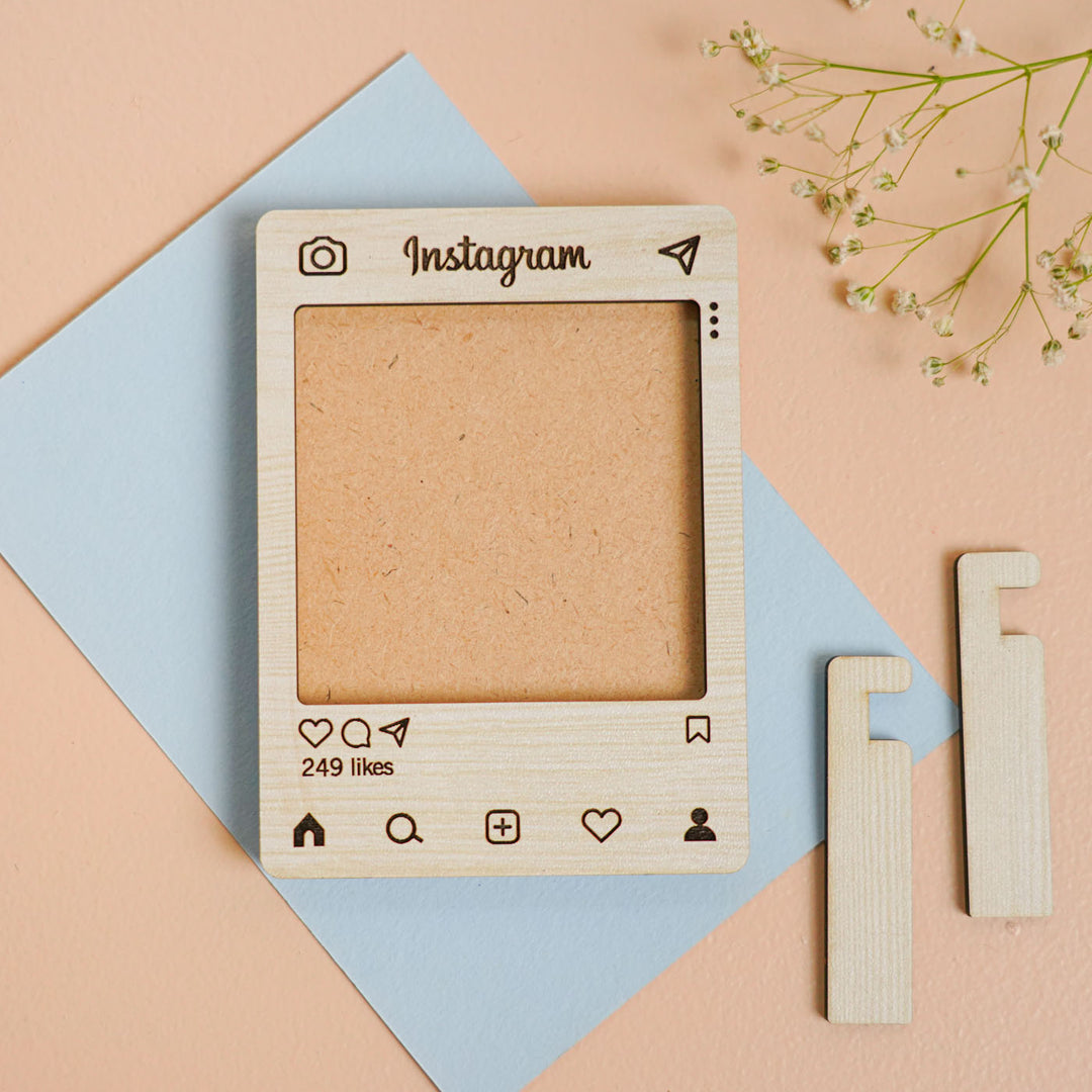 Photo Personalized Instagram Theme Mdf Wood Photo Frame With Stand