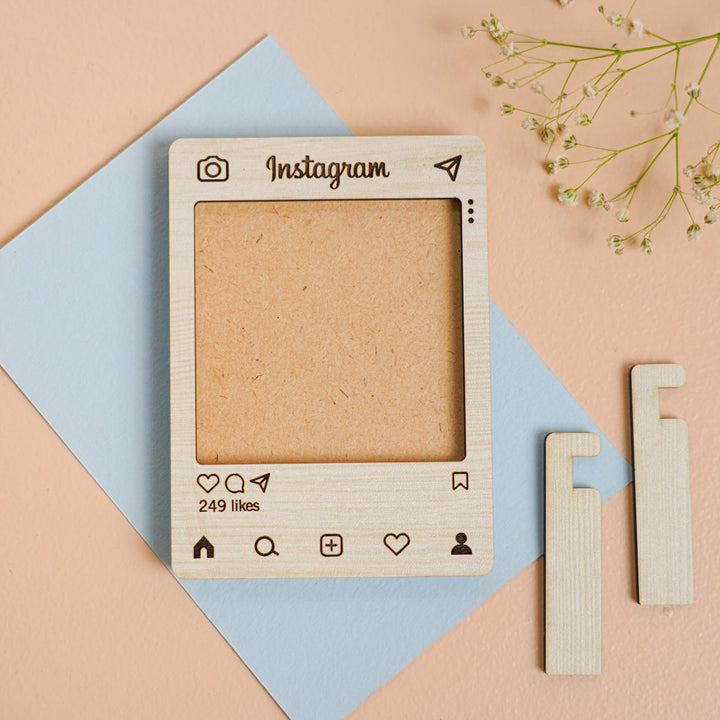 Photo Personalized Instagram Theme Mdf Wood Photo Frame With Stand