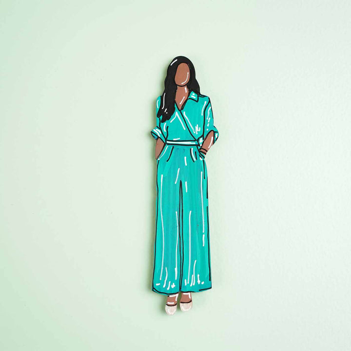 Hand-painted Entrepreneur Theme MDF Wood Fridge Magnet