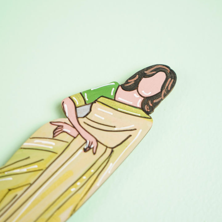Hand-painted Ethnic Lover Theme MDF Wood Fridge Magnet