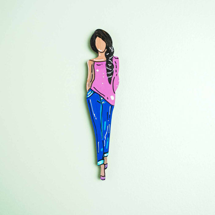 Hand-painted Western Wear Theme MDF Wood Fridge Magnet
