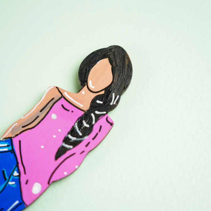Hand-painted Western Wear Theme MDF Wood Fridge Magnet
