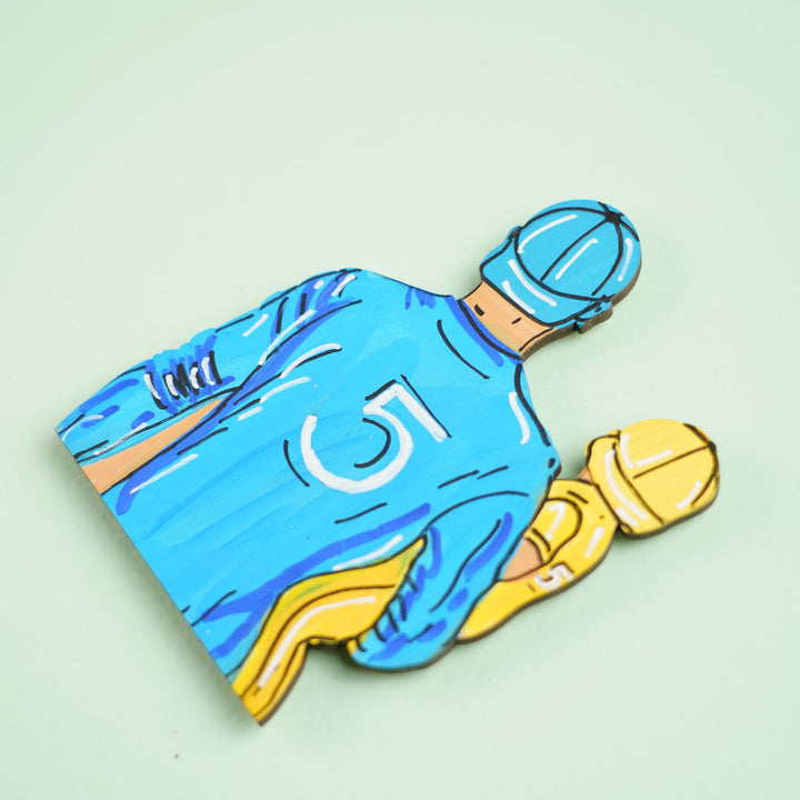Personalized Cricket Theme MDF Wood Fridge Magnet For Fathers
