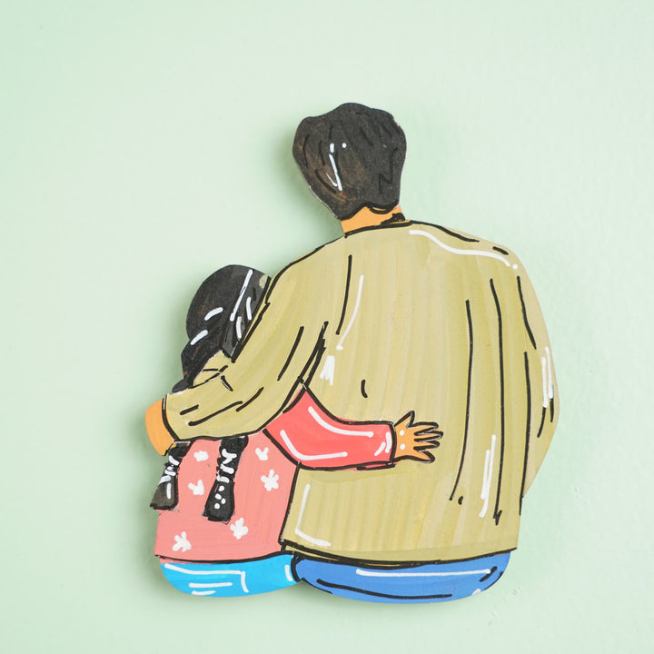 Personalized Daddy’s Little Girl Theme MDF Wood Fridge Magnet For Fathers