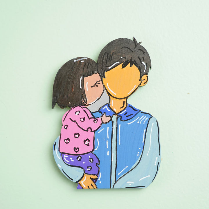 Personalized Cherished Moments Theme MDF Wood Fridge Magnet For Fathers
