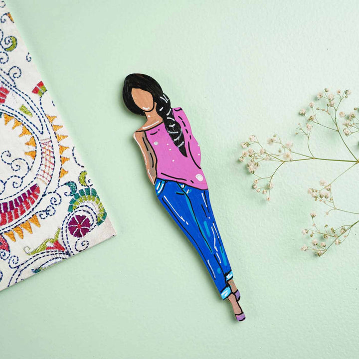 Hand-painted Western Wear Theme MDF Wood Fridge Magnet