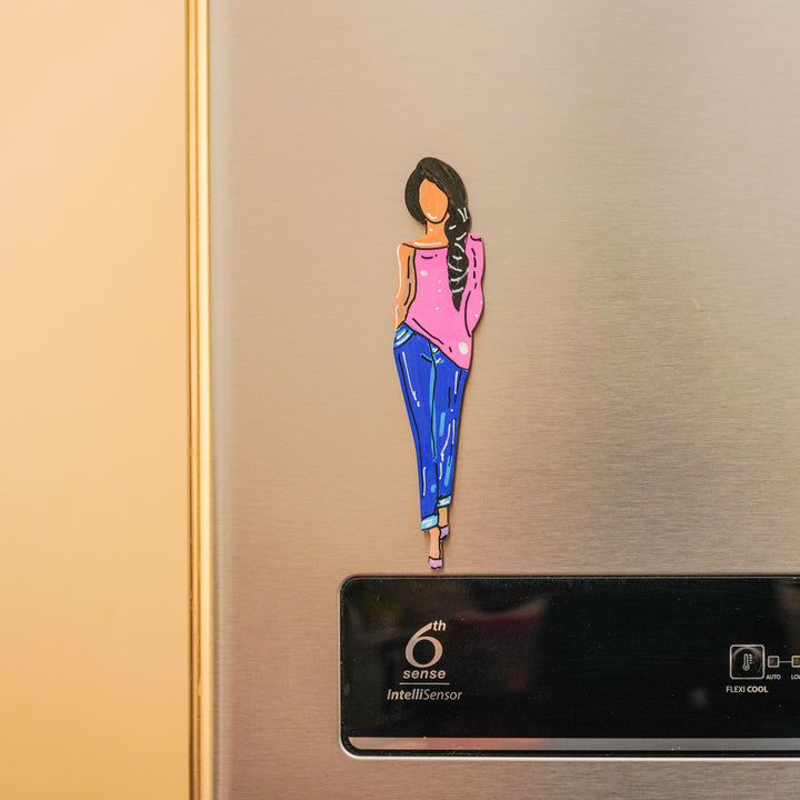 Hand-painted Western Wear Theme MDF Wood Fridge Magnet