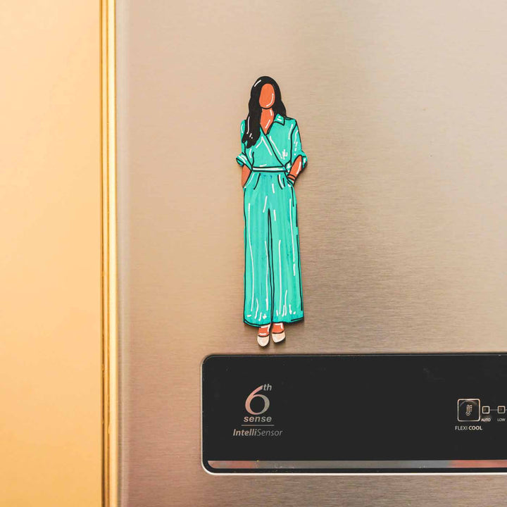 Hand-painted Entrepreneur Theme MDF Wood Fridge Magnet