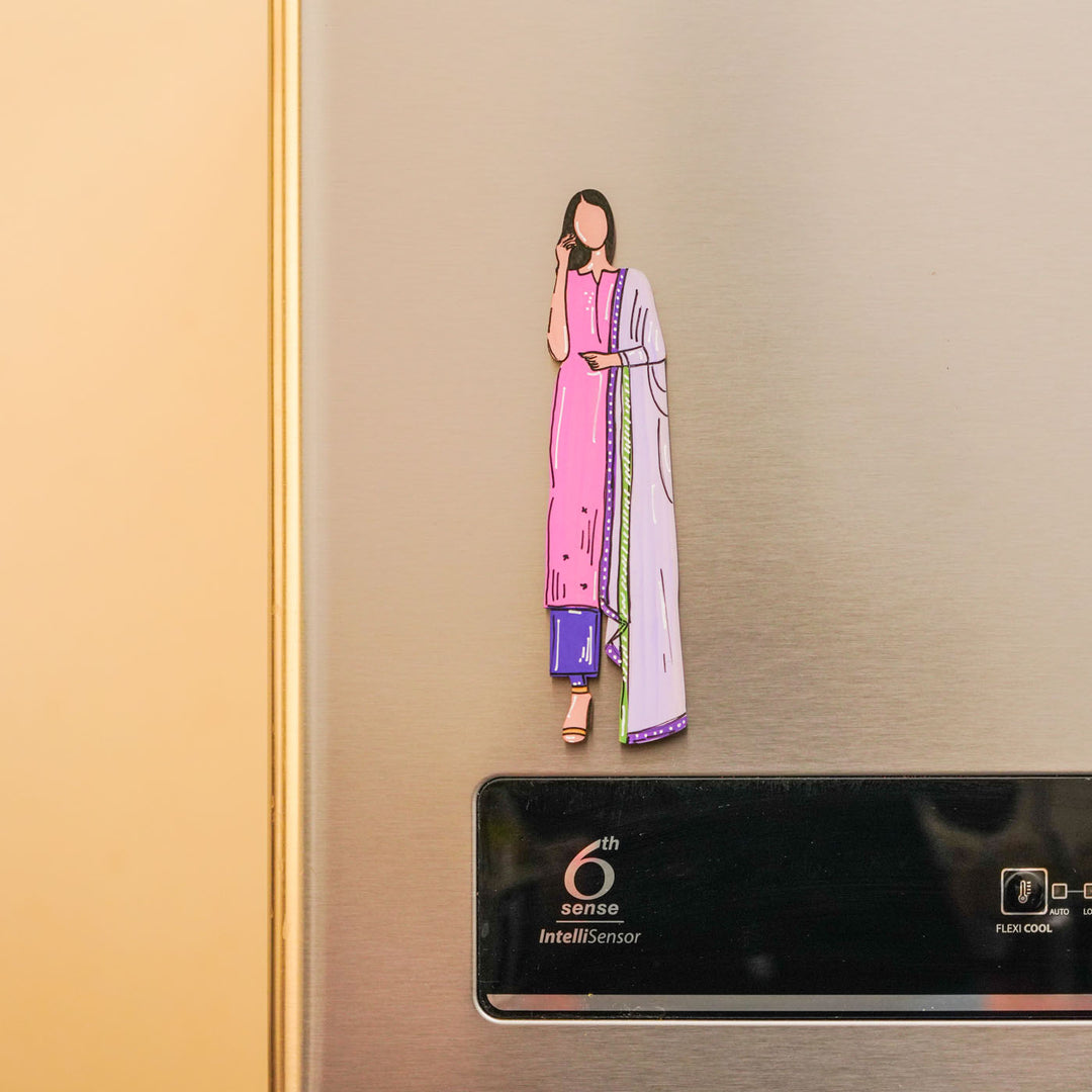 Hand-painted Artist Theme MDF Wood Fridge Magnet