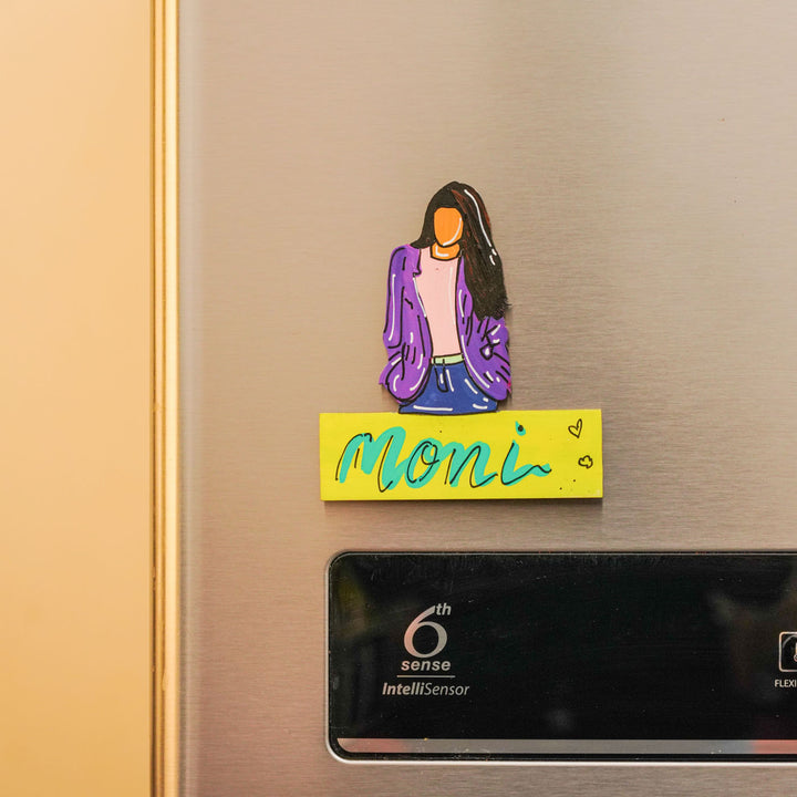 Personalized Hand-painted Boss Lady Theme MDF Wood Fridge Magnet