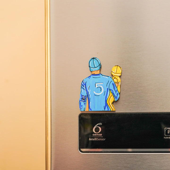 Personalized Cricket Theme MDF Wood Fridge Magnet For Fathers