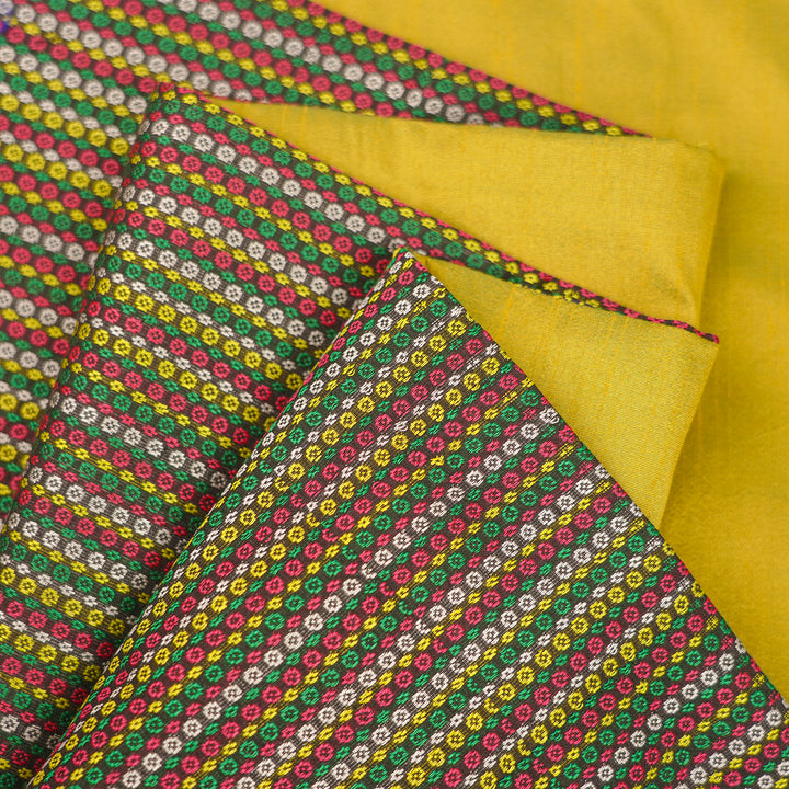 Handmade Multicolour Dotted Design Khunn Fabric Cotton Table Runner | 12 x 60 Inch
