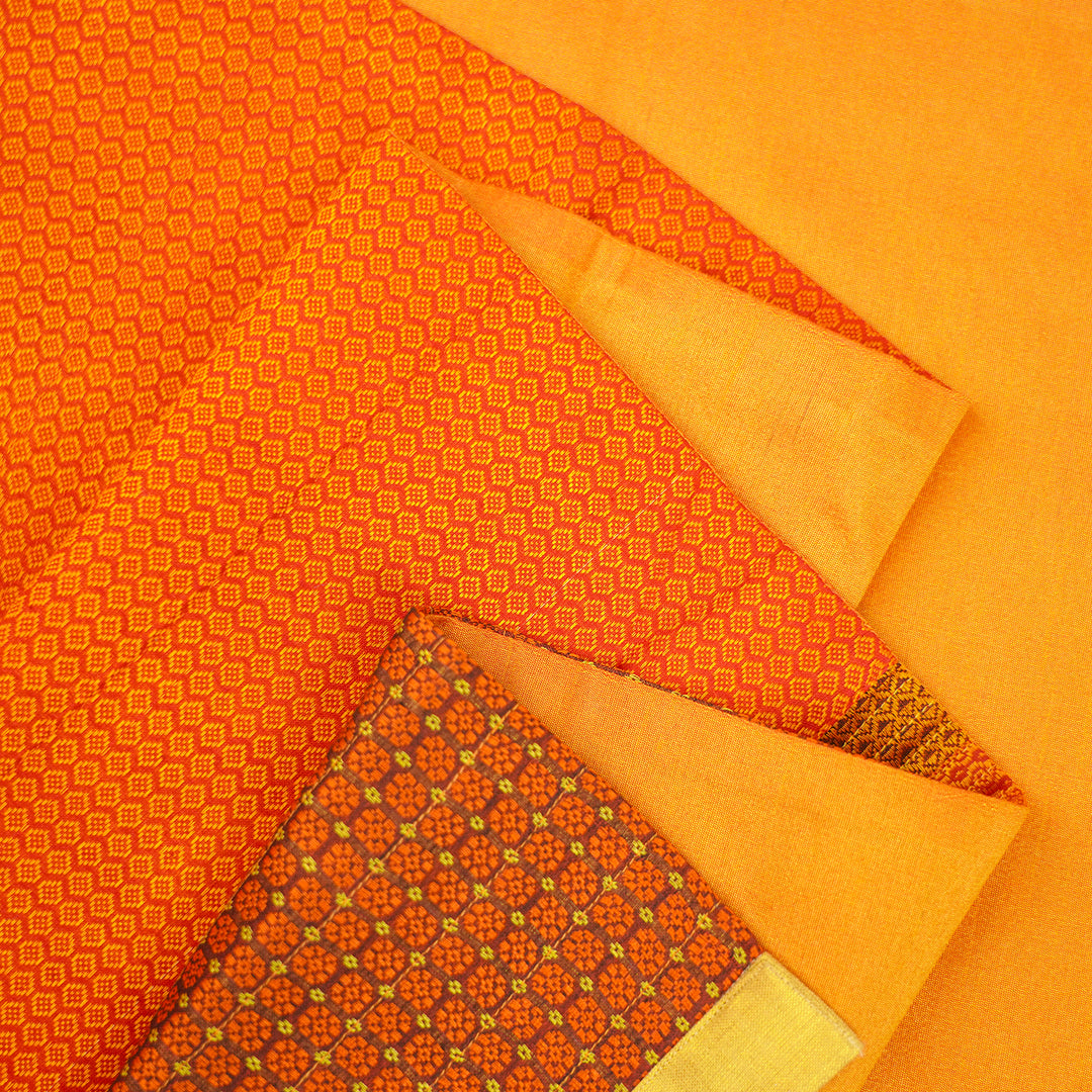 Handmade Earth Tones Geometry Pattern Khunn Fabric Cotton Table Runner | 12 x 60 Inch