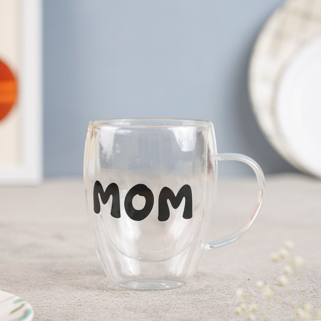 Personalized Handmade Big Double Wall Glass Mug
