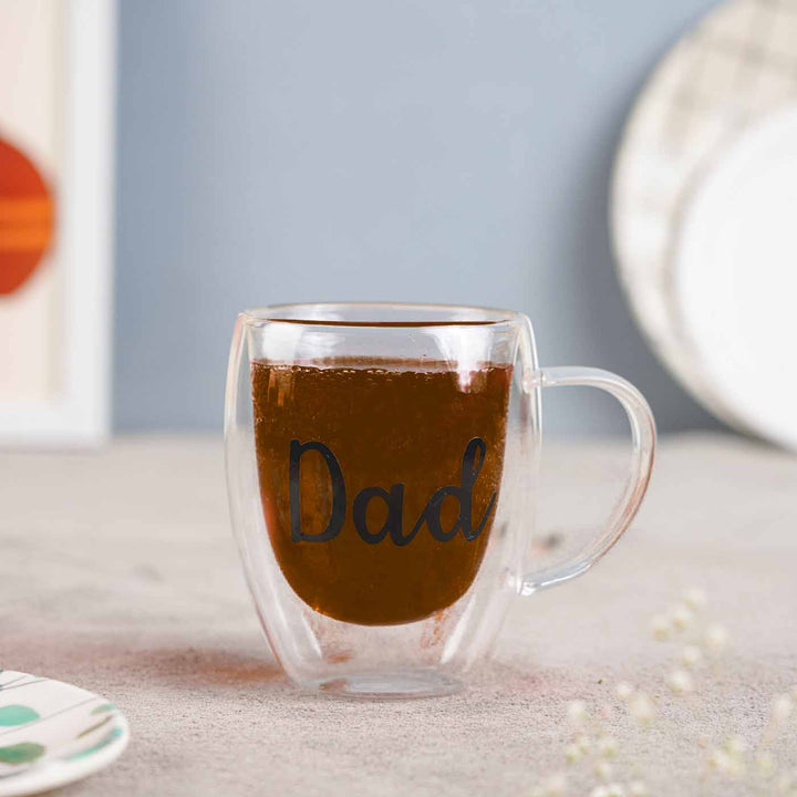 Personalized Handmade Small Double Wall Glass Mug