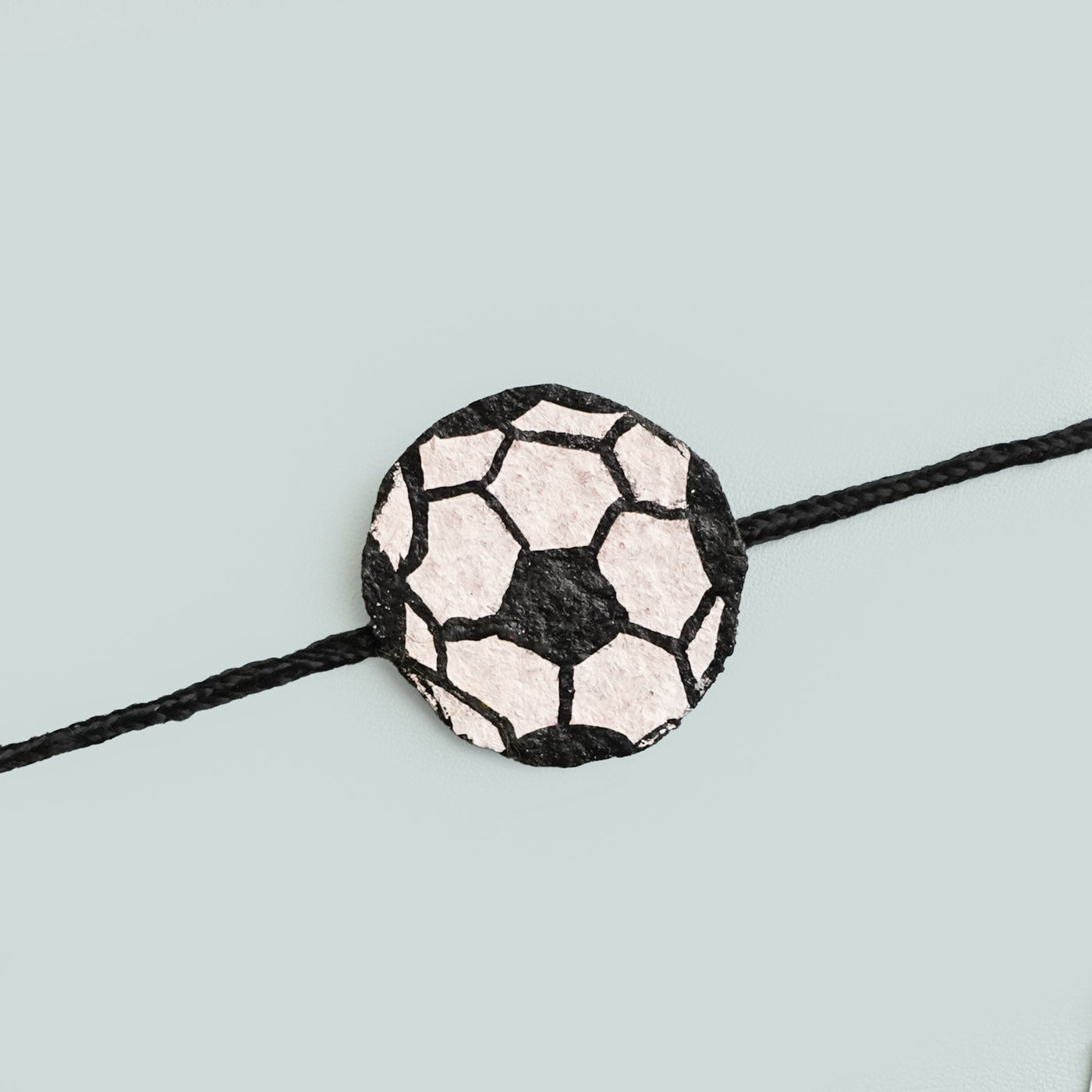 Buy Handmade Ecofriendly Football Recycled Paper Rakhi With Roli Chawal ...