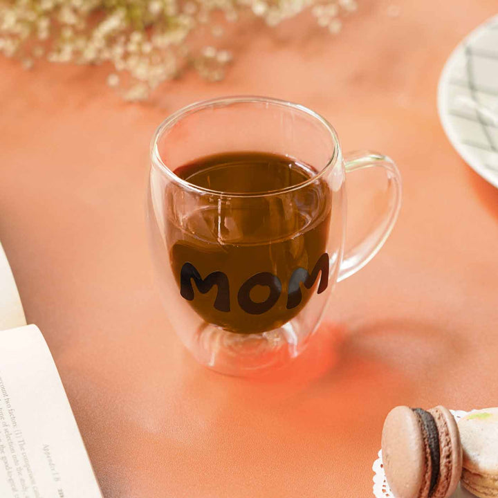 Personalized Handmade Big Double Wall Glass Mug