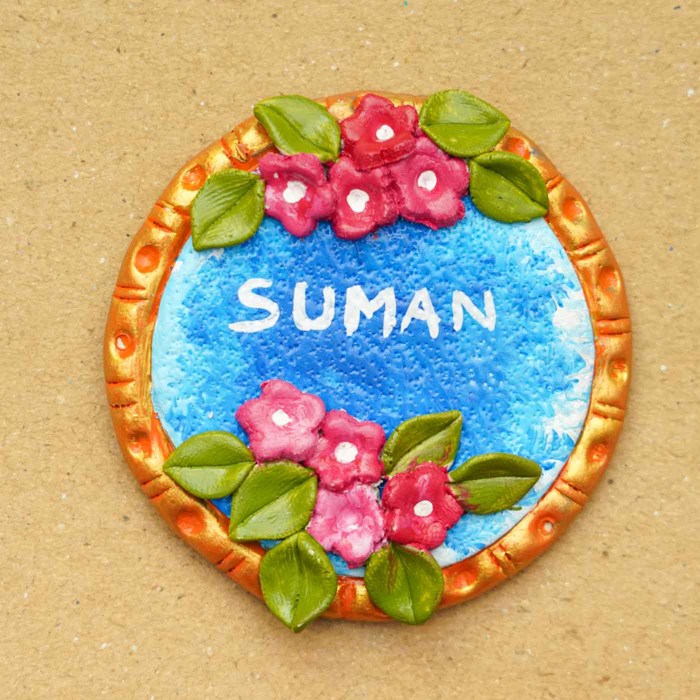 美品　imane コランダープレート Buy Personalized Handmade Floral Clay Fridge Magnet Online On Zwende