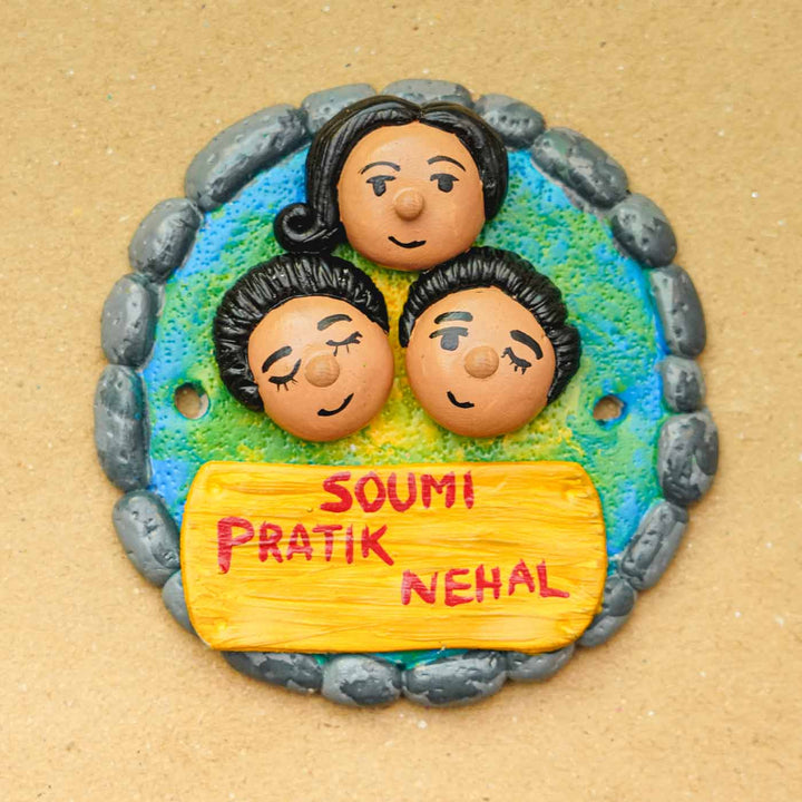 Photo Personalized Handmade Caricature Friends Clay Fridge Magnet