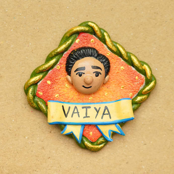 Photo Personalized Handmade Caricature Diamond Clay Fridge Magnet