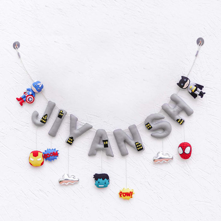 Handcrafted Personalized Themed Bunting For Kids - Superhero
