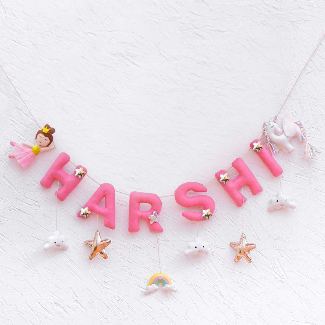 Handcrafted Personalized Themed Bunting For Kids - Unicorn