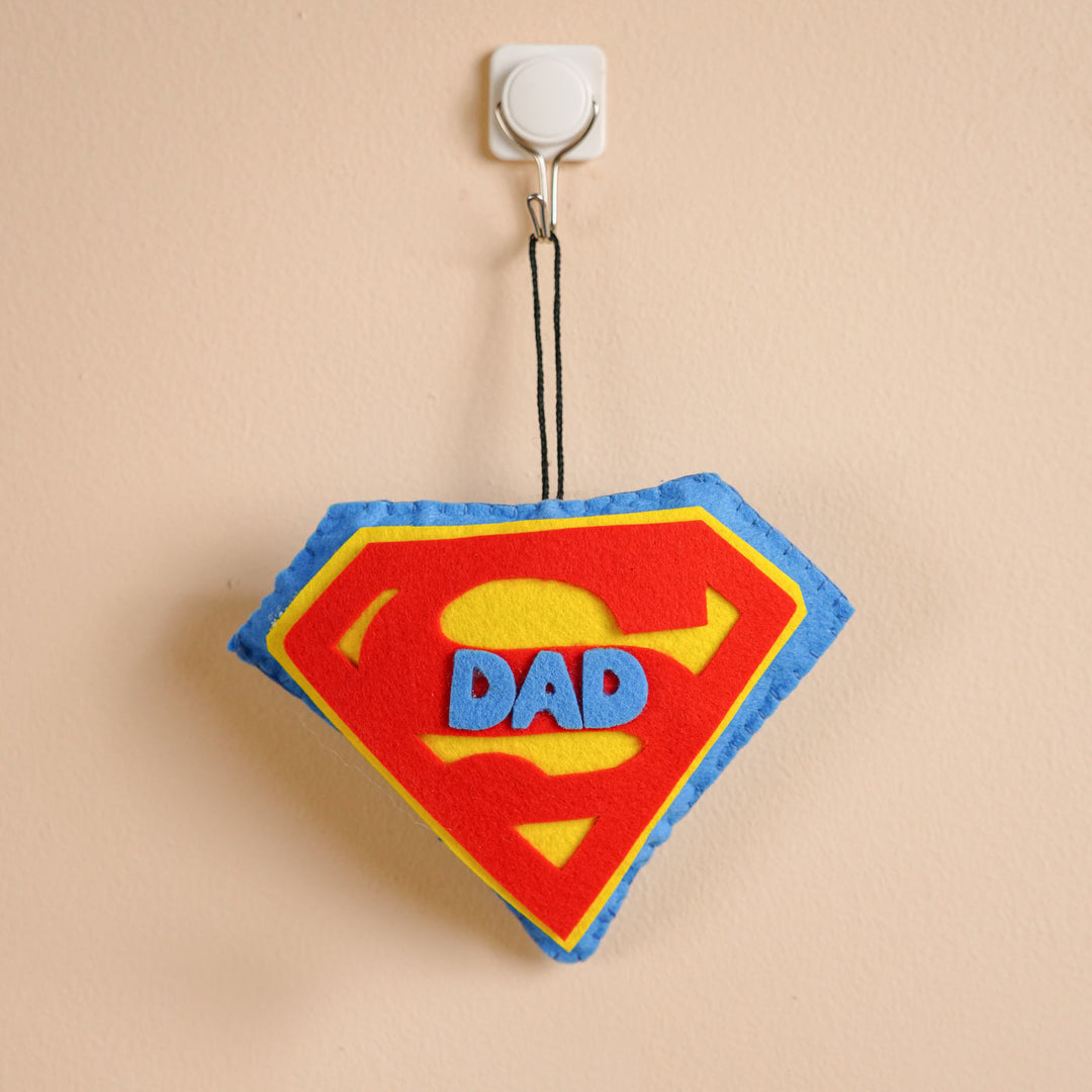 Handmade Superdad Theme Felt Car Hanging