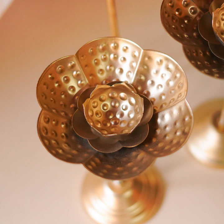 Handmade Layered Lotus Urli | Set of 3