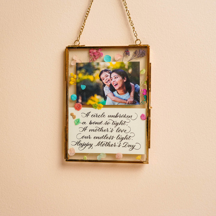 Photo Personalized Vintage Glass Keychain For Mothers