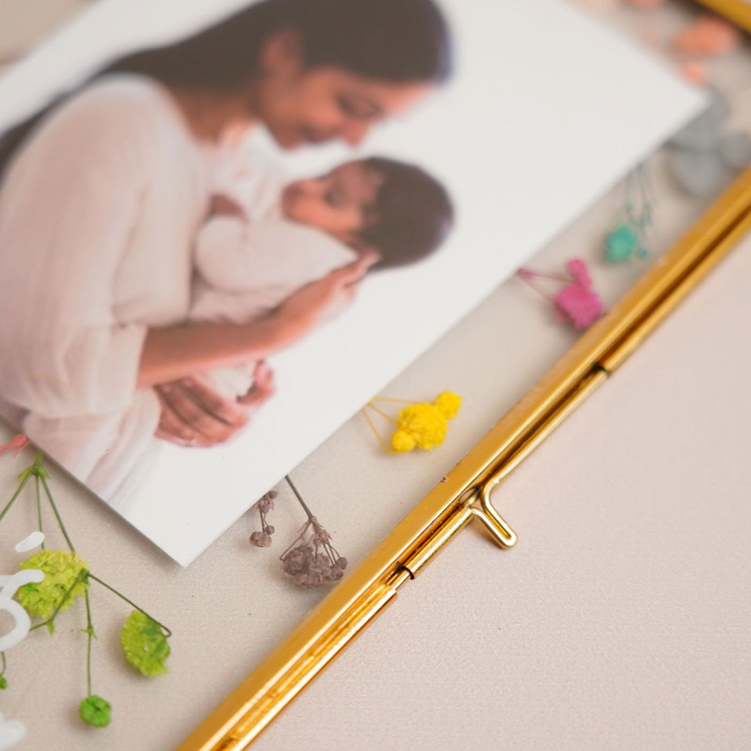 Photo Personalized Vintage Glass Keychain For Mothers