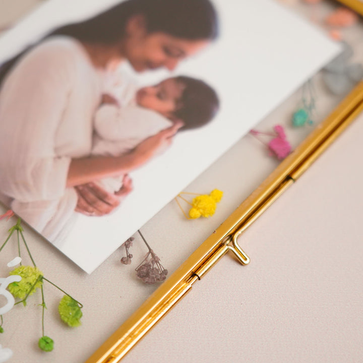 Photo Personalized Vintage Glass Keychain For Mothers