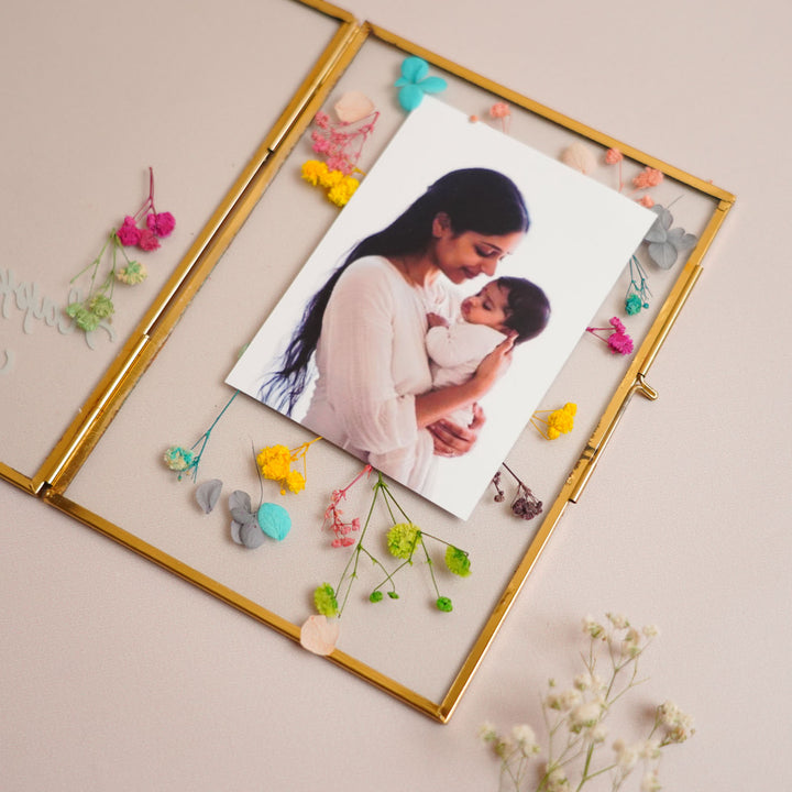 Photo Personalized Vintage Glass Keychain For Mothers