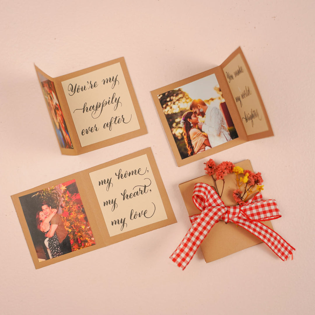 3 Pc | Photo Personalized Calligraphy Foldable Letter