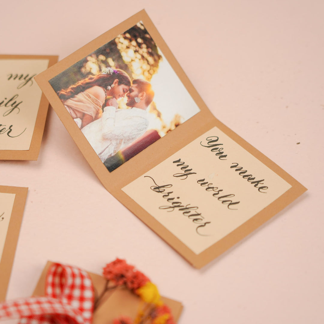 3 Pc | Photo Personalized Calligraphy Foldable Letter