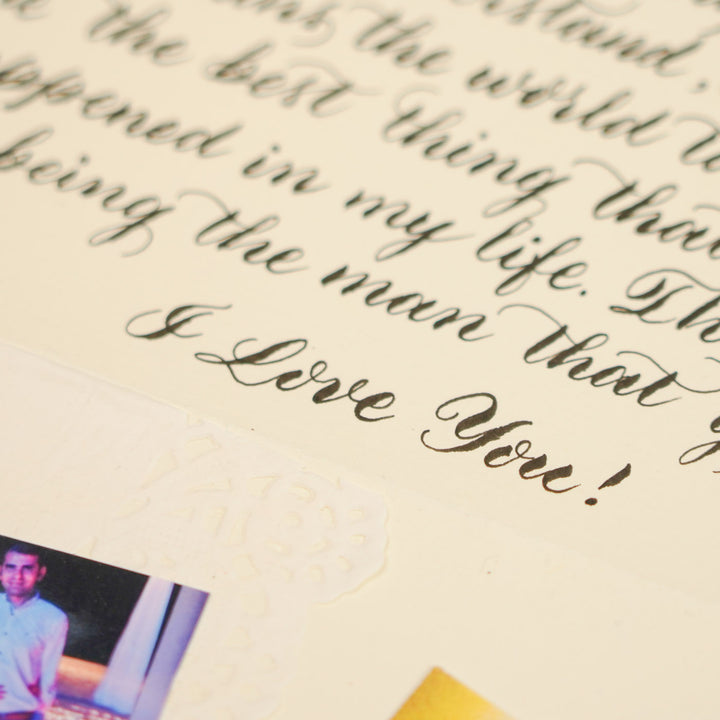Photo Personalized Calligraphy Envelope Style Letter
