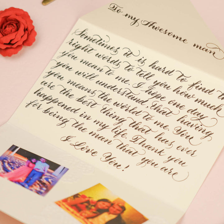 Photo Personalized Calligraphy Envelope Style Letter