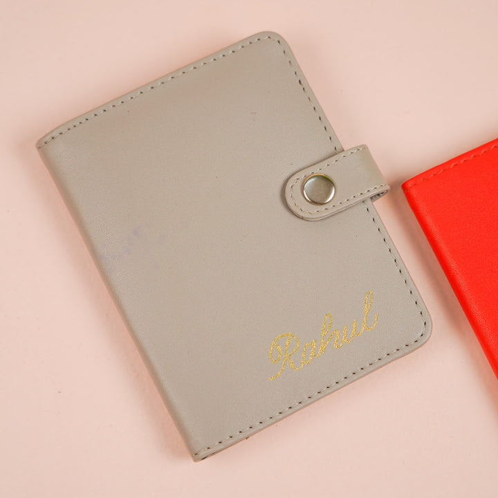 2 Pc | Handmade Faux Leather Personalized Passport Sleeve