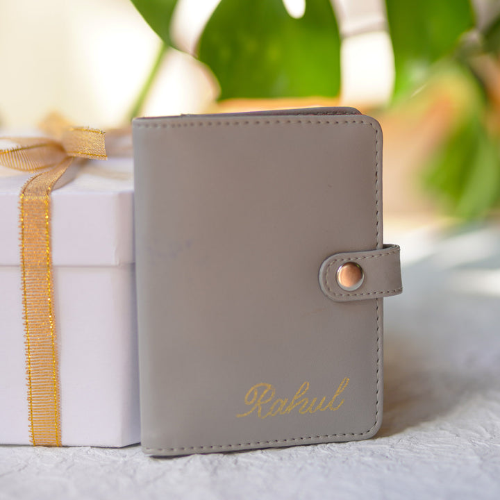 2 Pc | Handmade Faux Leather Personalized Passport Sleeve