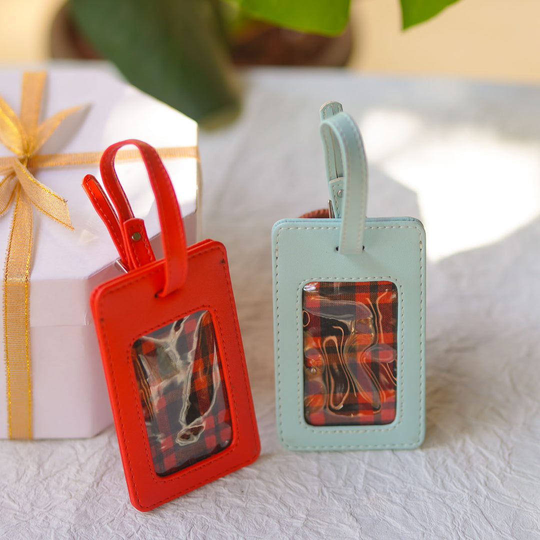 Handmade Faux Leather Personalized Luggage Tag