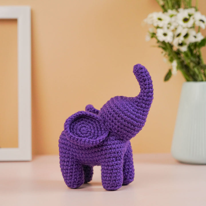 Handmade Crochet Cute Elephant Desk Toy