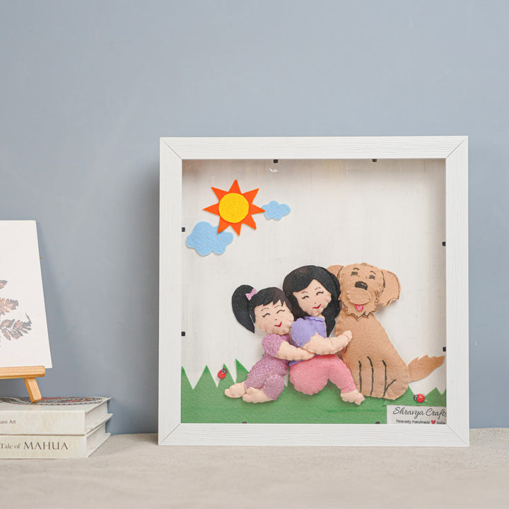 Photo Personalized Handmade Pet Lover Theme Felt Miniature Frame