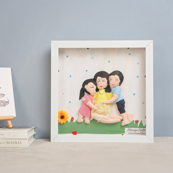 Photo Personalized Handmade Family Theme Felt Miniature Frame
