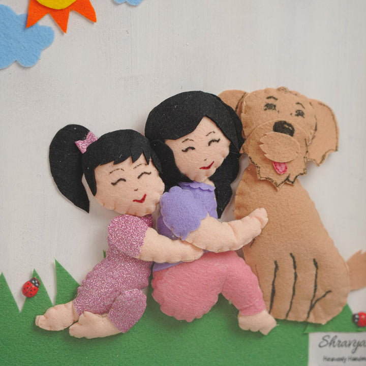 Photo Personalized Handmade Pet Lover Theme Felt Miniature Frame
