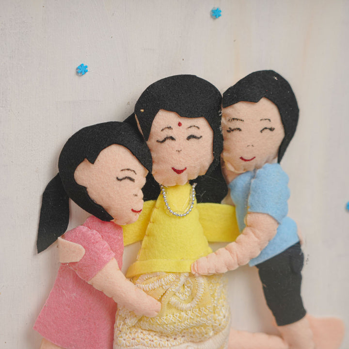 Photo Personalized Handmade Family Theme Felt Miniature Frame