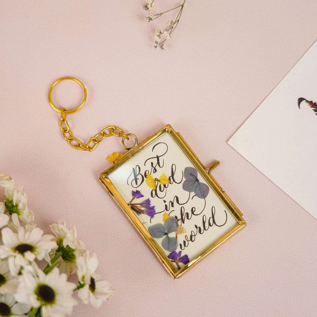 Photo Personalized Vintage Glass Keychain