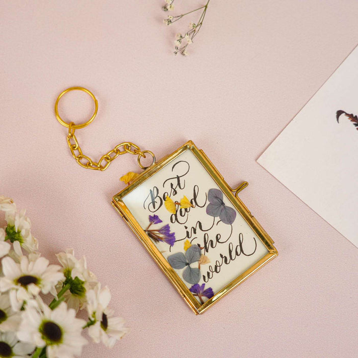 Photo Personalized Vintage Glass Keychain